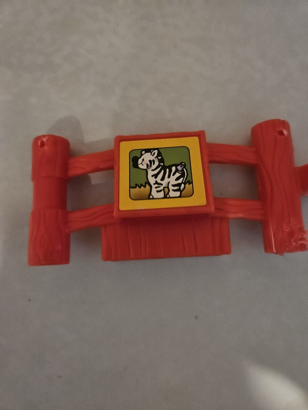 💚5/$15 Replacement Red Zebra Fence Piece Fisher-Price Little People
